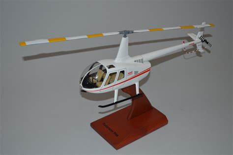 Robinson R-66 R66 Helicopter Airplane Model Hand Carved Mahogany Wood ...