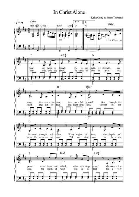 In christ alone hillsong violin sheet music - academydast