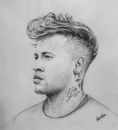 Neymar Drawing Neymar Jr Pencil Drawing By Stemito On Deviantart ...