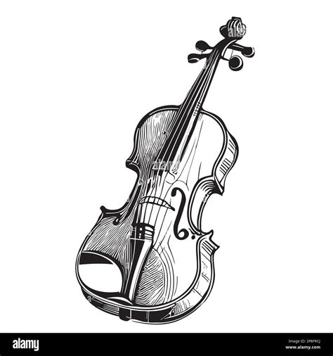 Violin retro hand drawn sketch illustration Musical instrument Stock Vector Image & Art - Alamy