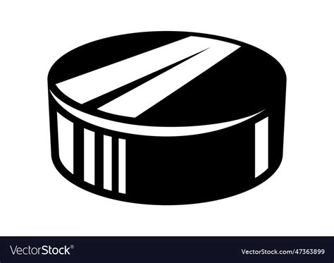 Hockey puck sport club item Royalty Free Vector Image