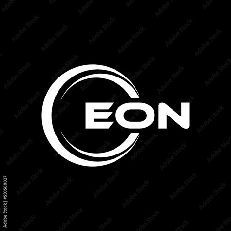 EON letter logo design with black background in illustrator, cube logo ...