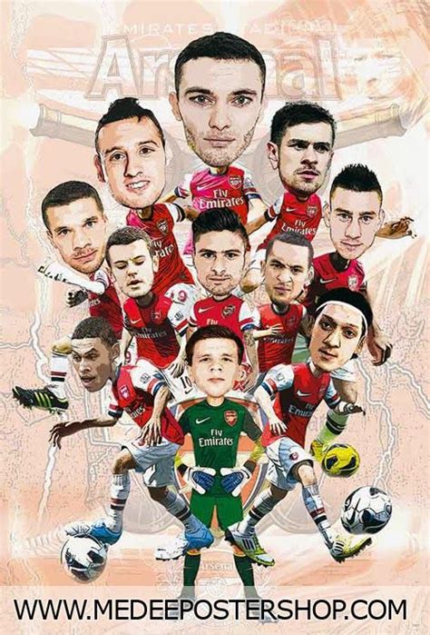 ARSENAL Cartoon 2014 Poster | MedeePosterShop | Pinterest | Arsenal ...