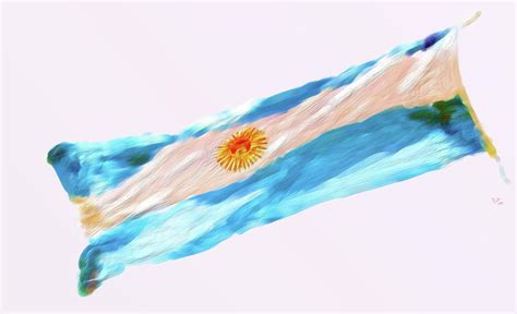 Image Argentina Flag Painting Art Digital Art by Daisy Tran