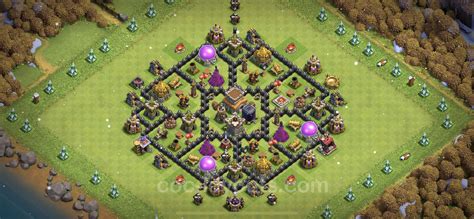 Trophy (Defense) Base TH8 with Link, Anti Everything, Hybrid - Clash of Clans 2023 - Town Hall ...