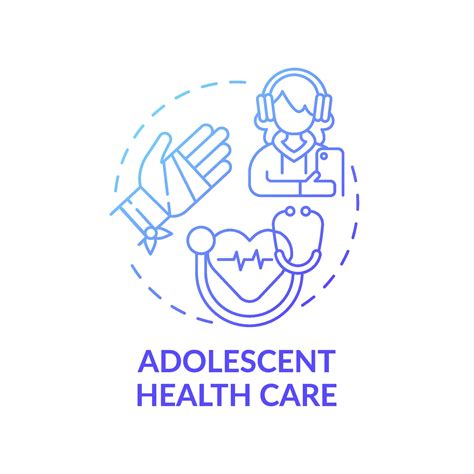 Adolescent health care blue gradient concept icon 2207776 Vector Art at Vecteezy