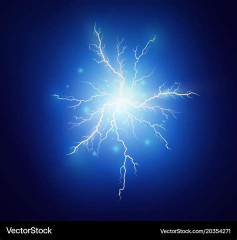 A set of lightning magic and bright light effects Vector Image