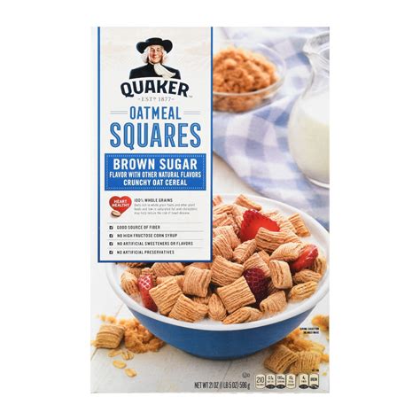 Quaker Oatmeal Squares Brown Sugar, 21 oz - Walmart.com