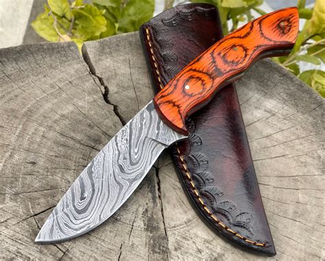 Damascus Steel Hunting Skinning Knife – KBS Knives Store