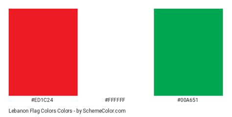 Lebanon Flag Colors » Country Flags » SchemeColor.com