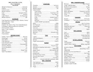 Preflight checklist cessna 172 - ladertex