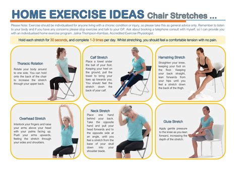 Home Exercise Ideas - Chair Stretches - Australian Family Care