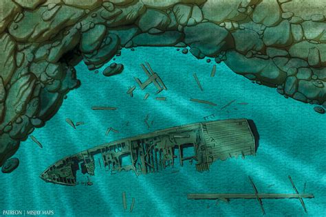 [30x20] Shipwreck [oc] : r/battlemaps