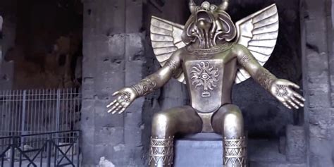 The statue of Moloch was erected seven days prior to an event in the ...