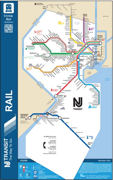 Transit Maps: Official Map: New Jersey Transit Rail System, 2011