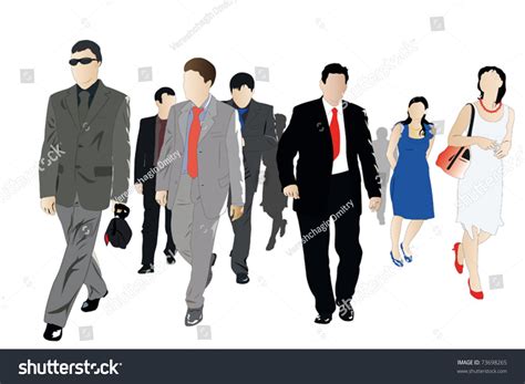 Vector Illustration Crowd Stock Vector (Royalty Free) 73698265 ...