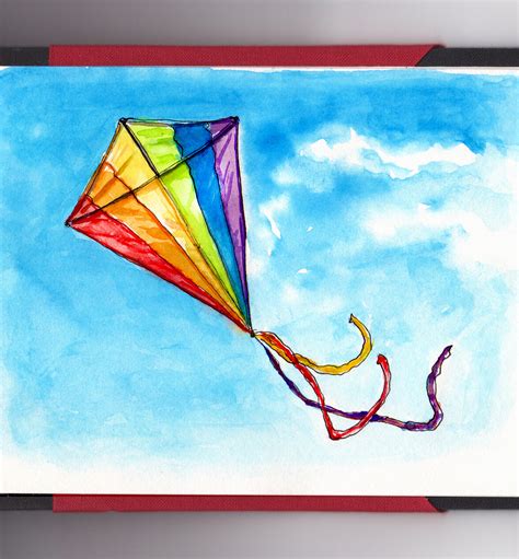 Kites Flying In The Sky Drawing