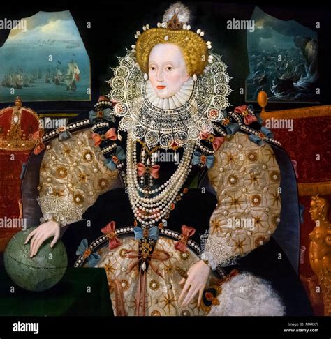 Elizabeth I, the "Armada Portrait". Portrait of Queen Elizabeth I by an ...