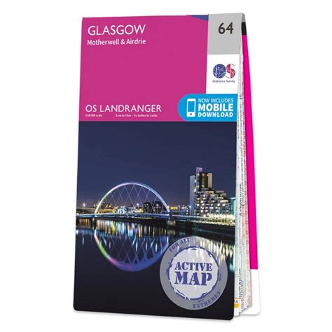 Ordnance Survey Landranger Active map 64 - Glasgow (Waterproof)