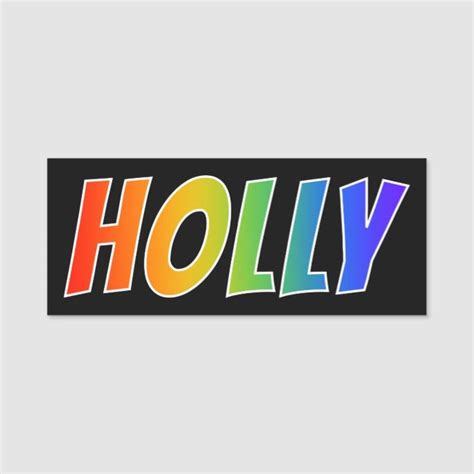 First Name "HOLLY": Fun Rainbow Coloring Name Tag | Zazzle.com | Name tags, Names, Classic names