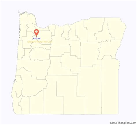 Map of Aurora city, Oregon - Thong Thai Real