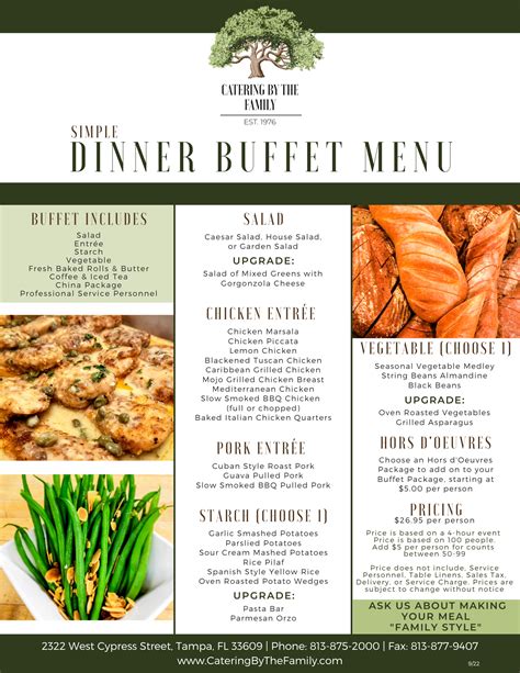 Simple Dinner Buffet Menu WITH PRICE 9.22 (2) - Catering by the Family