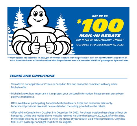 Michelin Tires Rebate Costco - Printable Rebate Form