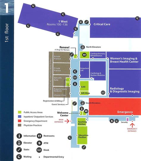 ACH Floor Maps - - MaineGeneral Health, Augusta, ME | Wayfinding ...