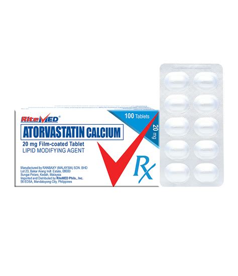 Atorvastatin 20mg Tablet - Ritemed - Rose Pharmacy Medicine Delivery