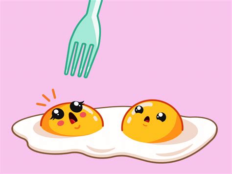 Scrambled eggs nightmare by Alexander Dolnikov | Gif, Gifler, Karikatür