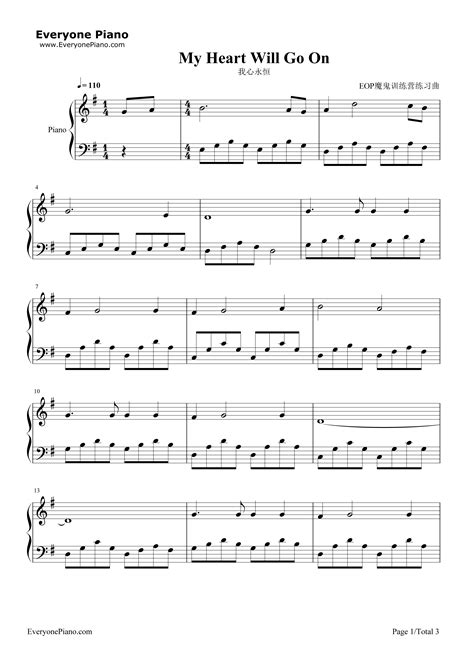 My Heart Will Go On Piano Sheet Music Easy - slideshare