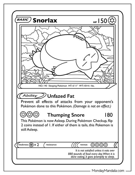 20 Snorlax Coloring Pages (Free PDF Printables)