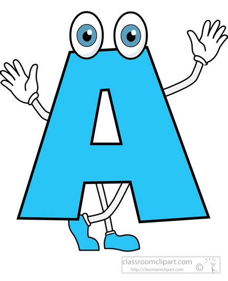 Alphabets Clipart - letter-A-2-cartoon-alphabet-clipart - Classroom Clipart