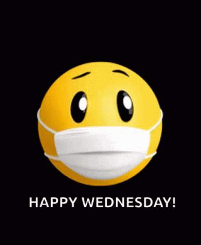 Happy Wednesday Face Mask Emoji | GIF | PrimoGIF