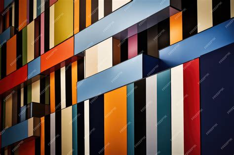 Premium AI Image | Colorful patterns in Bauhaus art style AI