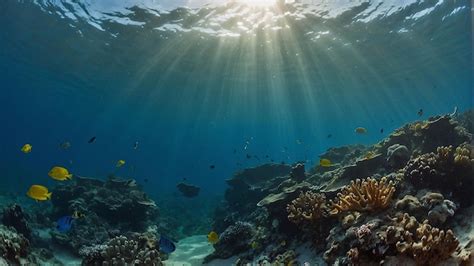 Premium Photo | Beautiful Underwater Scenery Under The Sea Landscape ...