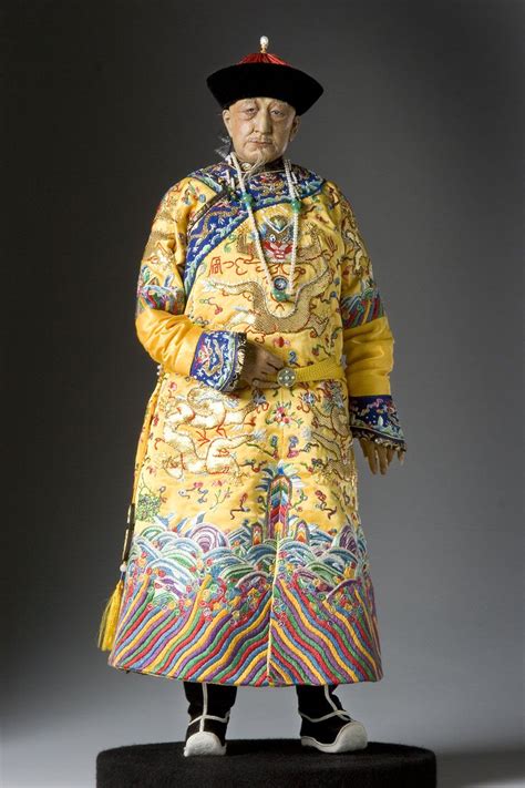 Full length portrait of Ch’ien-lung Emperor aka. Qianlong Emperor from Portraits of Historical ...