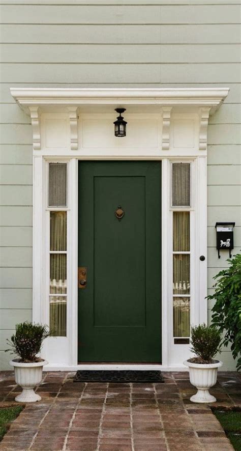 Hunter green door | Best front door colors, Green front doors, Best ...