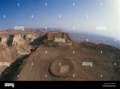 Aerial view of Masada Stock Photo - Alamy