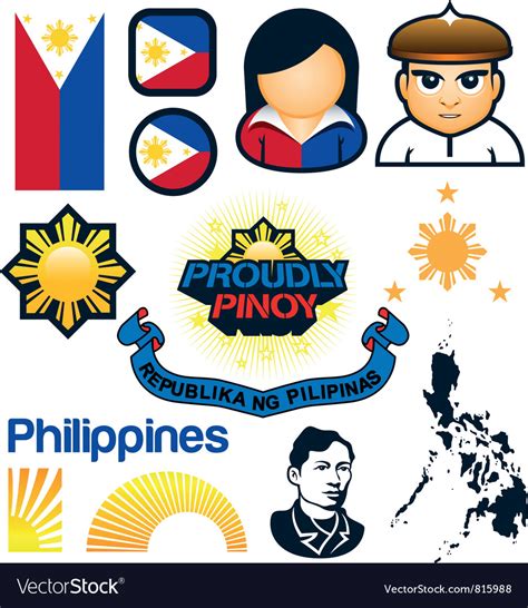 Philippines Symbols Royalty Free Vector Image - VectorStock