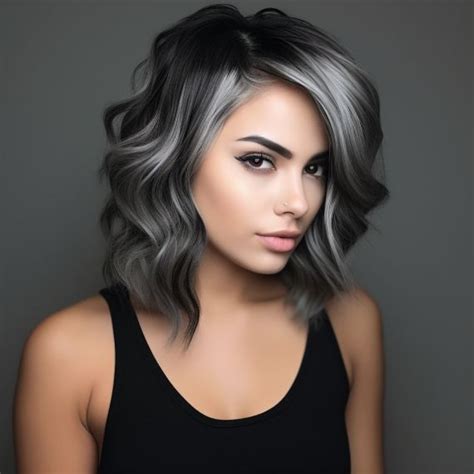 40 Gorgeous Ideas of Gray Blending for Dark Hair | Grey hair color ...