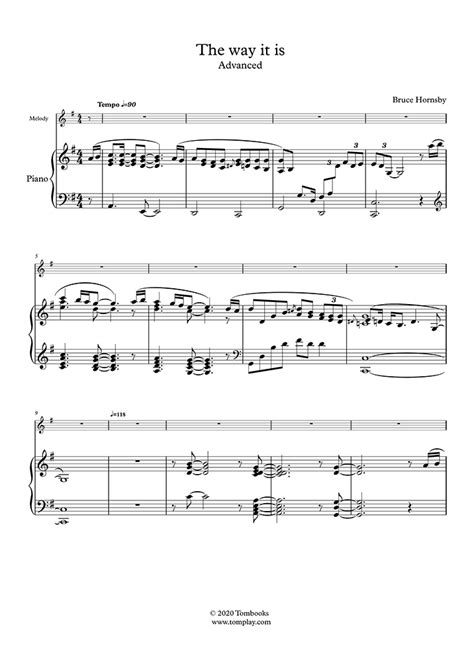 The Way It Is (Advanced Level, with Orchestra) (Bruce Hornsby) - Piano Sheet Music