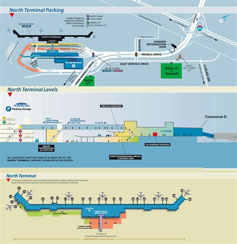 Evans (North) terminal at DTW map