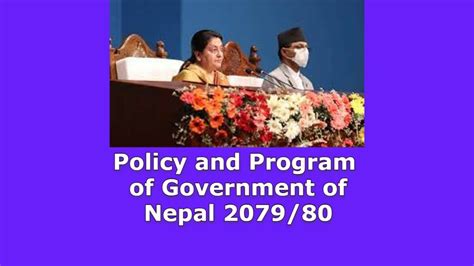 Policy and Program of Government of Nepal 2079/80 – coming today