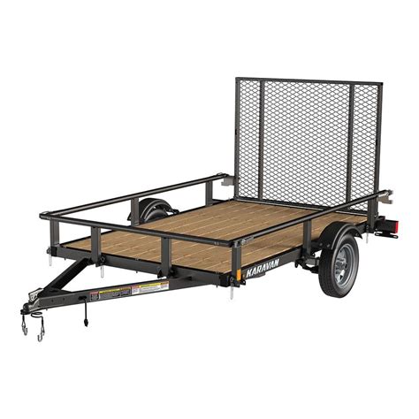 Karavan 5 ft. x 8 ft. Wood Floor Utility Trailer Kit w/Patented Drop ...