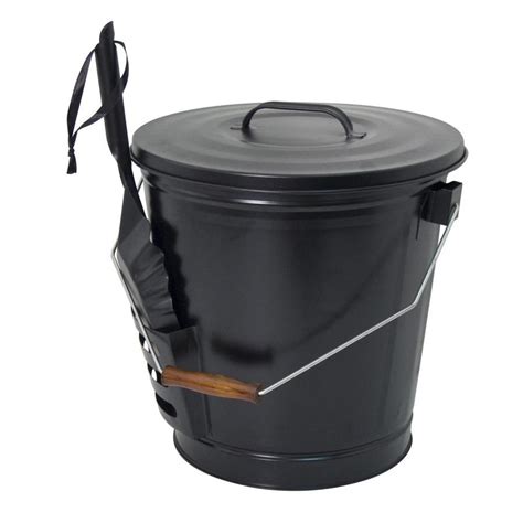 Ash Bucket with Shovel Black at Lowes.com