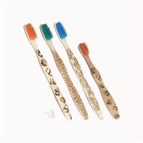 Bamboo Toothbrushes 4 Pack | Eco-Friendly | Bamboo Baby & Kids