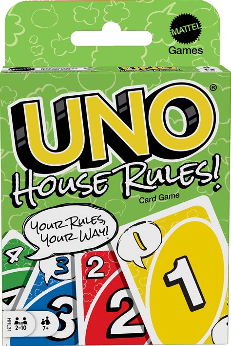 UNO House Rules Card Game for Adult, Family & Game Night - Walmart.com