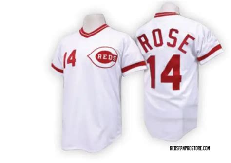 Pete Rose Cincinnati Reds Authentic Throwback Mitchell and Ness Jersey ...