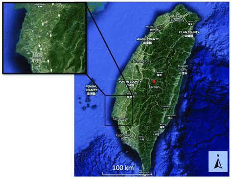 Map of Taiwan, Tainan (Google Earth Pro 7.3.3.7786 (2021)). | Download ...